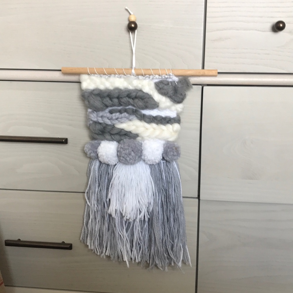 Grey and White Weaving